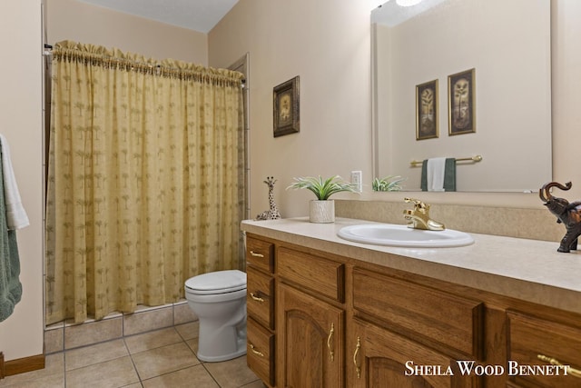 903 10 Mile Rd NW, Sparta, MI 49345 - full bathroom featuring tile patterned flooring, vanity, toilet, and a shower with shower curtain