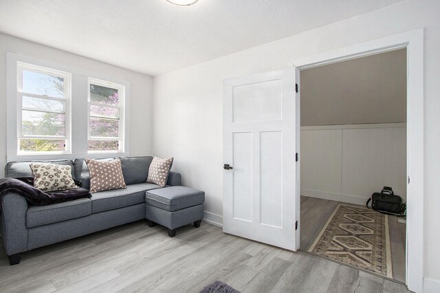 111 W 4th St, Buchanan, MI 49107 - living room with light wood-style floors and a wainscoted wall