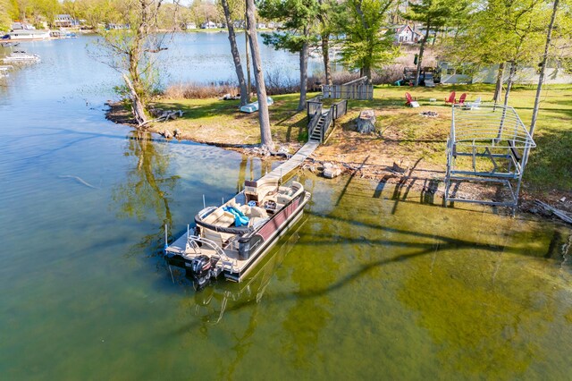 10982 Beech Is, Plainwell, MI 49080 - dock area featuring a water view