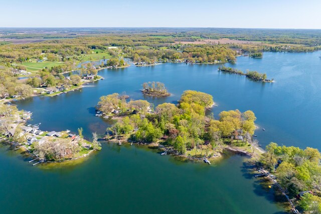 10982 Beech Is, Plainwell, MI 49080 - aerial overview of property's location with a large body of water and a forest