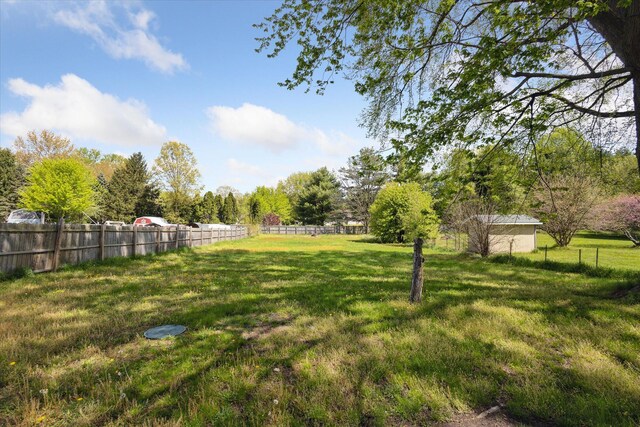 25034 Redfield St, Edwardsburg, MI 49112 - view of yard featuring an outdoor structure and a shed