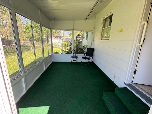 view of sunroom / solarium