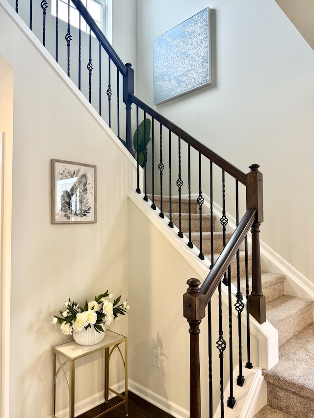 2767 St Regis Way, Ann Arbor, MI 48105 - stairs featuring baseboards