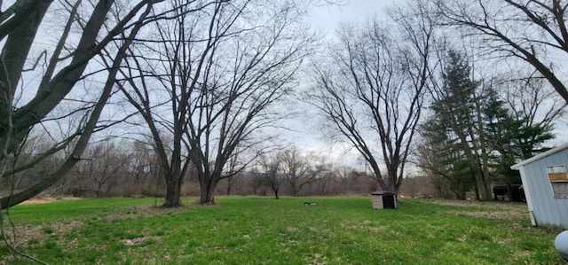 view of grassy yard