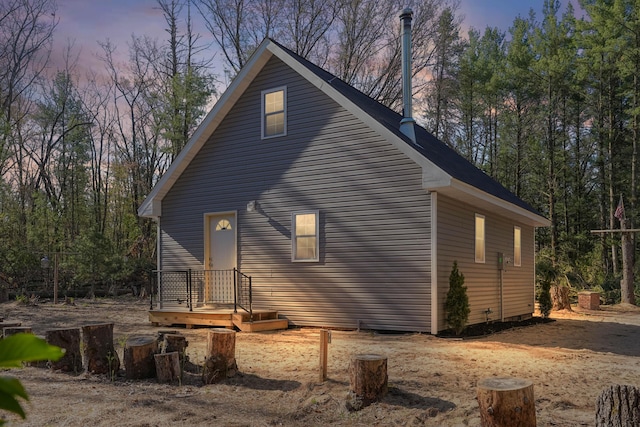 23748 Cutler Rd, Newaygo, MI 49337 - view of property exterior at dusk