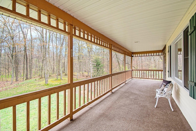 23127 Kendaville Rd, Pierson, MI 49339 - view of unfurnished sunroom