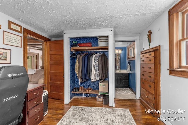 626 Academy St, Portland, MI 48875 - bedroom with dark wood-type flooring and a closet