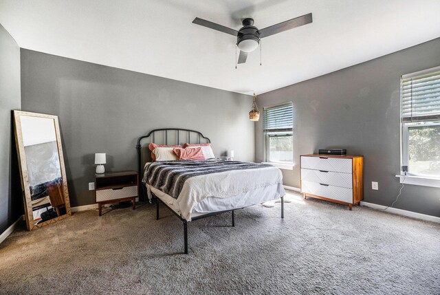 5790 Paxton Ct, Portage, MI 49024 - bedroom with carpet, baseboards, and ceiling fan