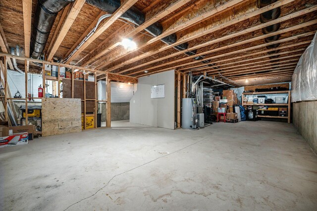 5790 Paxton Ct, Portage, MI 49024 - unfinished basement featuring gas water heater