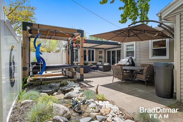 2151 Anderson Dr SE, Grand Rapids, MI 49506 - view of patio with outdoor lounge area and fence