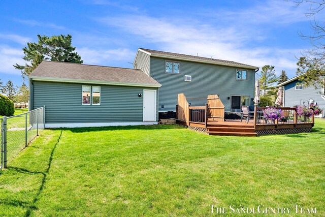 17083 Spahr St, Spring Lake, MI 49456 - back of property featuring a wooden deck