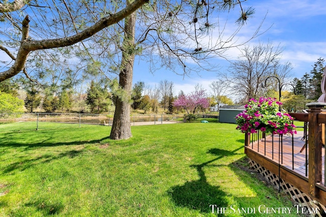 17083 Spahr St, Spring Lake, MI 49456 - view of yard with a wooden deck
