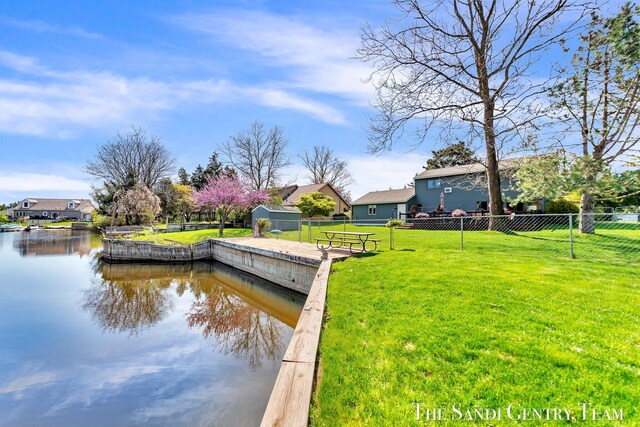 17083 Spahr St, Spring Lake, MI 49456 - dock area with a water view and a residential view