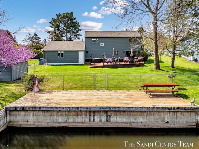 17083 Spahr St, Spring Lake, MI 49456 - rear view of property with a deck
