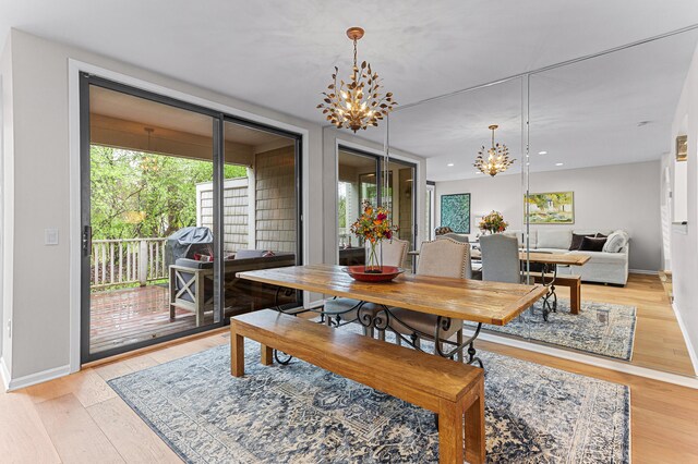 2485 Wildbrook Run Unit 154, Bloomfield Hills, MI 48304 - dining space with a chandelier, plenty of natural light, light wood finished floors, and recessed lighting