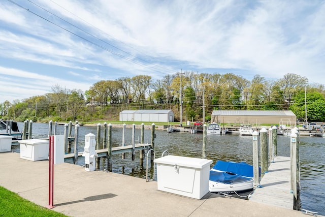 405 Anchors Way, Saint Joseph, MI 49085 - dock featuring a water view and view of scattered trees