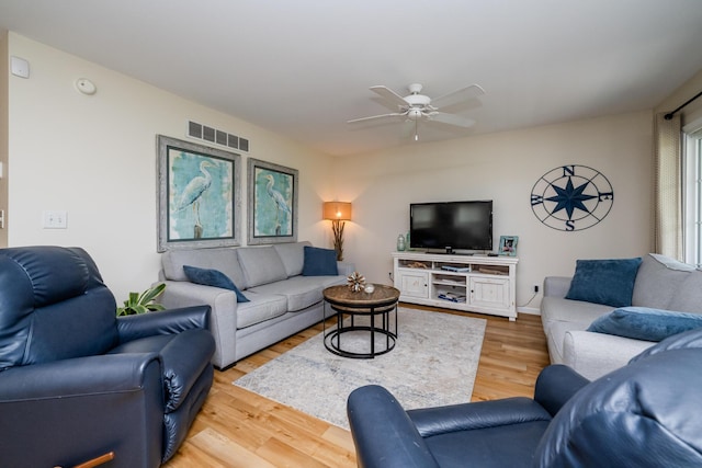 405 Anchors Way, Saint Joseph, MI 49085 - living room with light wood-type flooring and a ceiling fan