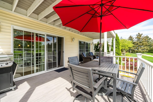 405 Anchors Way, Saint Joseph, MI 49085 - deck with outdoor dining space