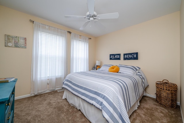 405 Anchors Way, Saint Joseph, MI 49085 - carpeted bedroom with baseboards and ceiling fan
