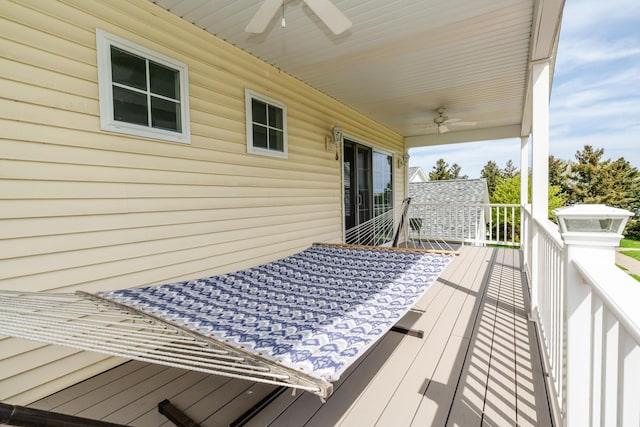 405 Anchors Way, Saint Joseph, MI 49085 - wooden deck featuring a ceiling fan