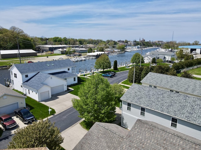 405 Anchors Way, Saint Joseph, MI 49085 - aerial perspective of suburban area with a large body of water