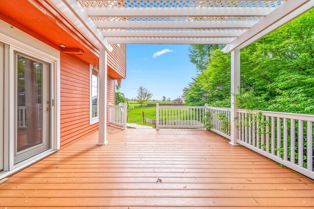 70191 Carolyn Ave, Sturgis, MI 49091 - wooden deck with a pergola