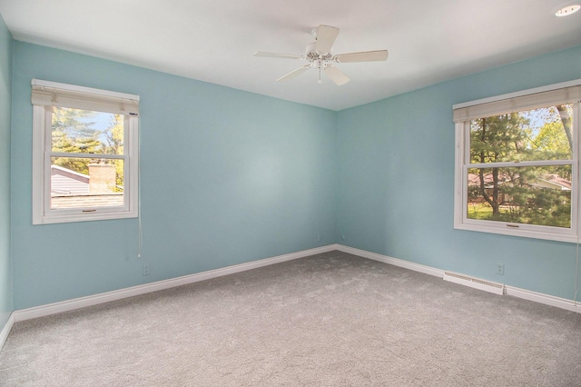 2314 Hickory Point Dr N, Portage, MI 49024 - unfurnished room featuring carpet floors, baseboards, and ceiling fan