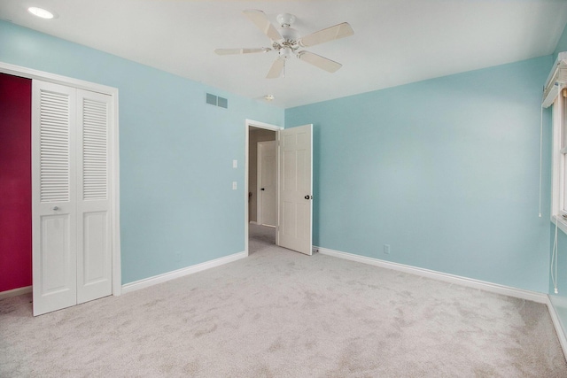 2314 Hickory Point Dr N, Portage, MI 49024 - unfurnished bedroom with carpet floors, a closet, baseboards, and recessed lighting