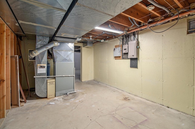 2314 Hickory Point Dr N, Portage, MI 49024 - unfinished below grade area featuring heating unit and electric panel