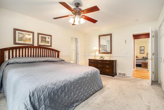 232 Embury Dr, Battle Creek, MI 49014 - carpeted bedroom with a ceiling fan