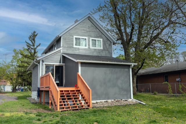 104 S Lowe St, Dowagiac, MI 49047 - back of house with stairs