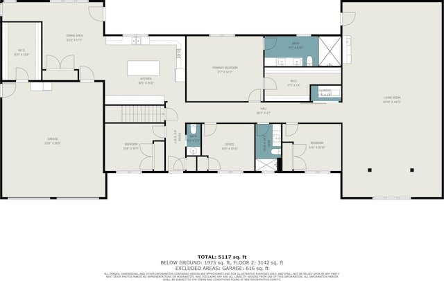 1518 M Dr S, East Leroy, MI 49051 - view of floor plan / room layout