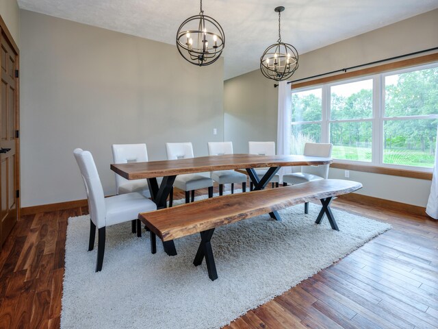 1518 M Dr S, East Leroy, MI 49051 - dining space with a chandelier and wood finished floors