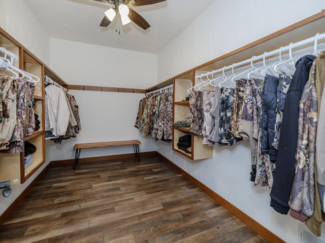 1518 M Dr S, East Leroy, MI 49051 - spacious closet featuring wood finished floors and a ceiling fan