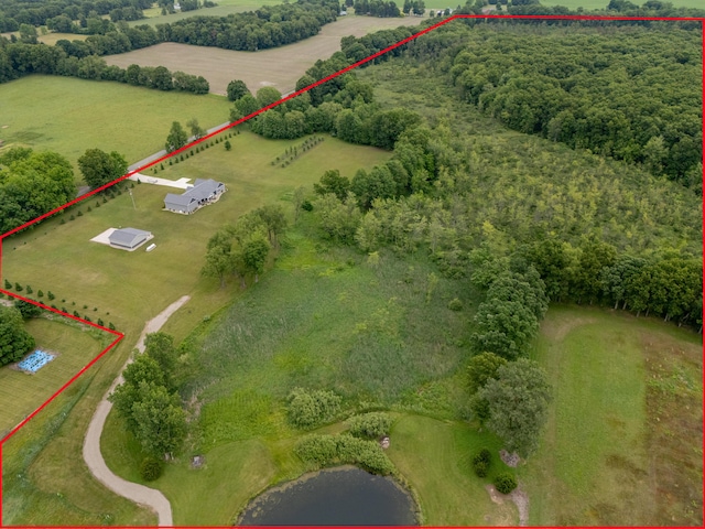 1518 M Dr S, East Leroy, MI 49051 - aerial view of sparsely populated area featuring property boundaries highlighted