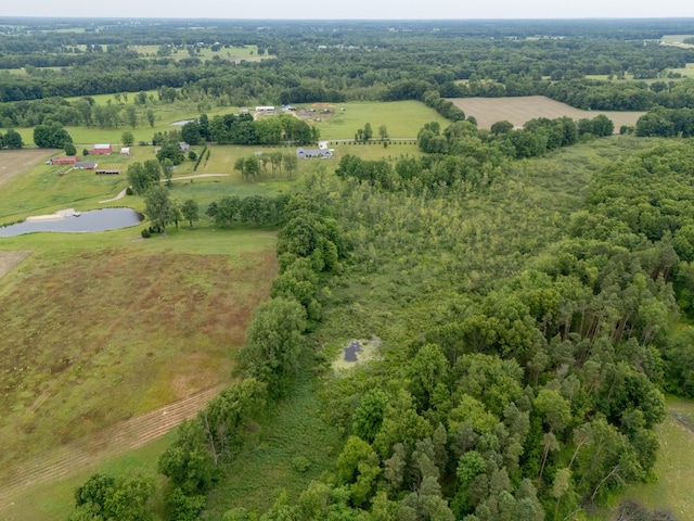 1518 M Dr S, East Leroy, MI 49051 - aerial view of property and surrounding area with a nearby body of water and rural landscape