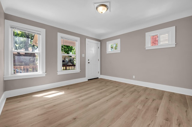 16568 Monica St, Detroit, MI 48221 - entryway with light wood-type flooring and baseboards