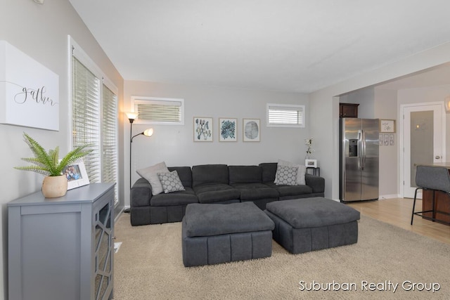 view of carpeted living room