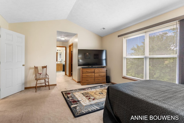 10852 Thornberry Way, Zeeland, MI 49464 - bedroom featuring lofted ceiling and light colored carpet