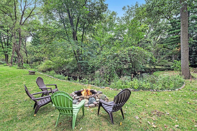 1514 Ferndale Blvd, Niles, MI 49120 - view of grassy yard featuring a fire pit