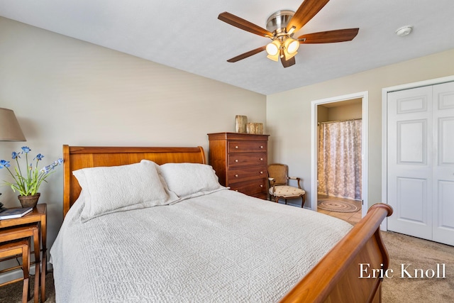 4865 Rapid River Ave SW, Wyoming, MI 49418 - bedroom with light colored carpet and a ceiling fan
