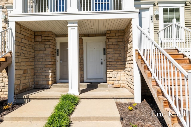 4865 Rapid River Ave SW, Wyoming, MI 49418 - view of exterior entry featuring stone siding