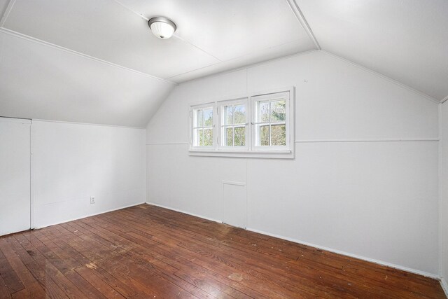 7566 Red Arrow Hwy, Stevensville, MI 49127 - bonus room featuring vaulted ceiling and hardwood / wood-style floors