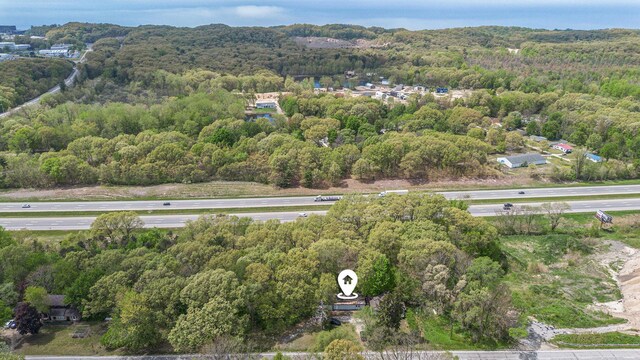 7566 Red Arrow Hwy, Stevensville, MI 49127 - aerial overview of property's location featuring a forest