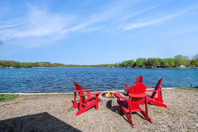 8700 E Napier Ave, Benton Harbor, MI 49022 - water view featuring a fire pit