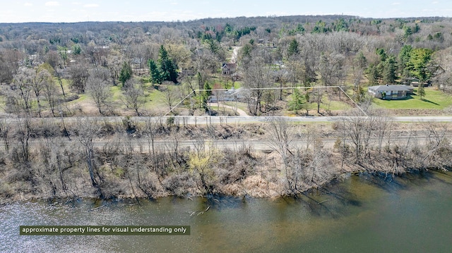 2277 W Huron River Dr, Ann Arbor, MI 48103 - drone / aerial view of a heavily wooded area and a large body of water
