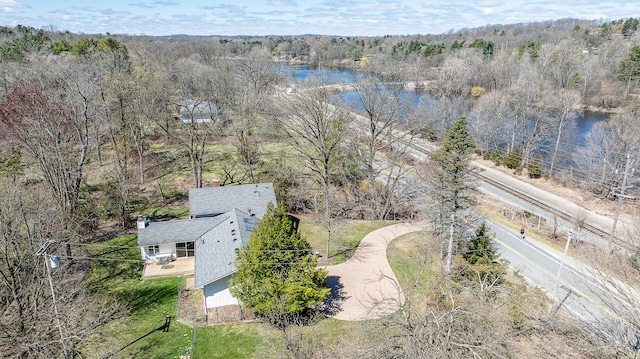 2277 W Huron River Dr, Ann Arbor, MI 48103 - aerial view of property and surrounding area featuring a large body of water and a heavily wooded area