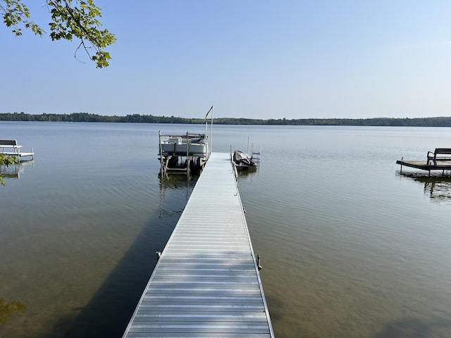 6439 E Sugar Grove Rd, Fountain, MI 49410 - dock with boat lift and a water view