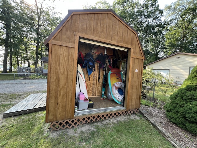 6439 E Sugar Grove Rd, Fountain, MI 49410 - view of shed with fence