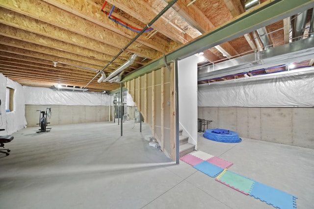 10478 River Edge Rd, Saline, MI 48176 - unfinished basement with stairway